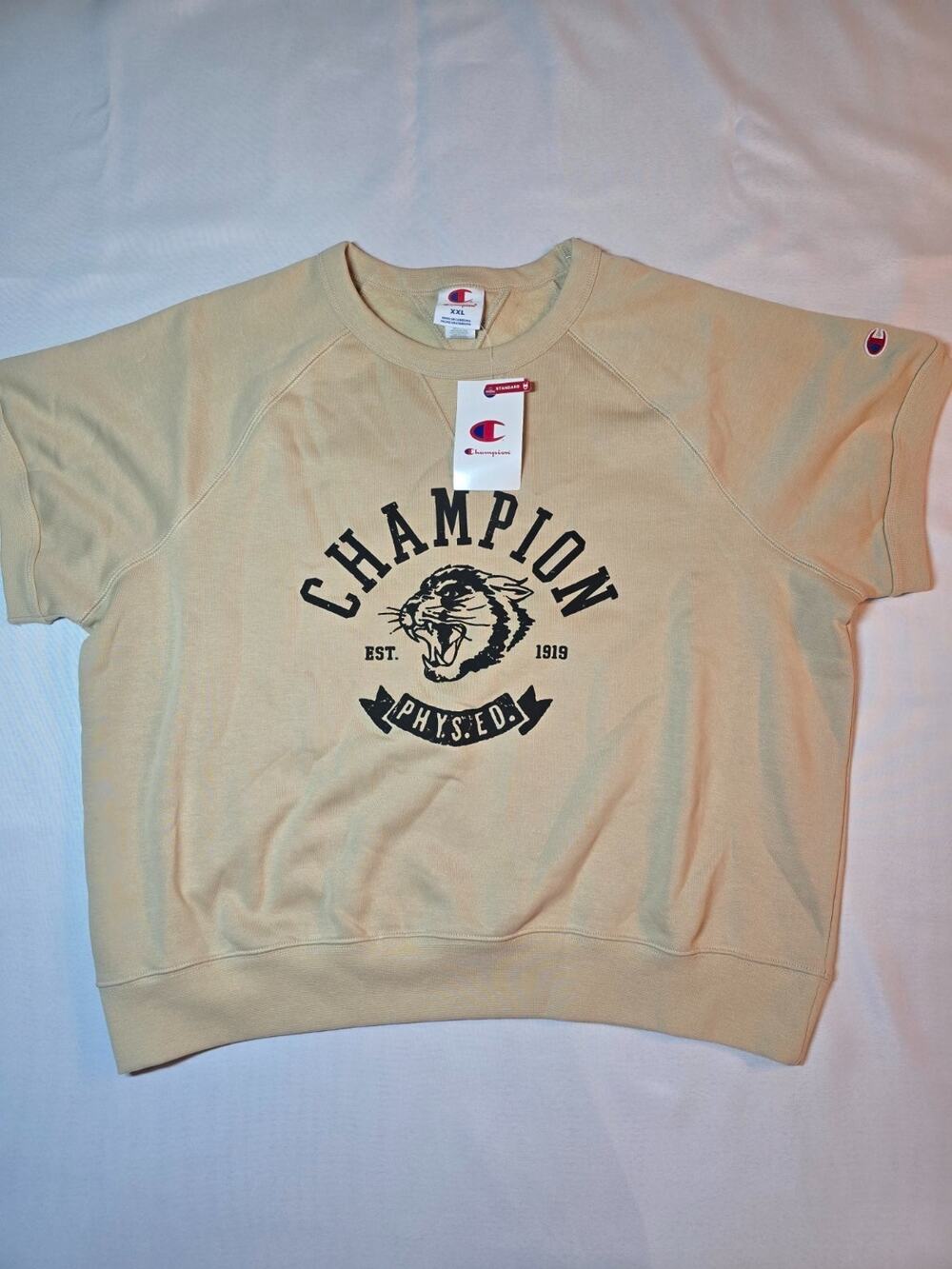 Champion Tiger Graphic Short Sleeve Sweatshirt Pullover